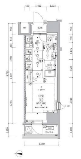 ALTERNA亀戸 (オルタナ亀戸)　206号室　間取り