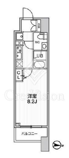 ALTERNA亀戸 (オルタナ亀戸)　802号室　間取り