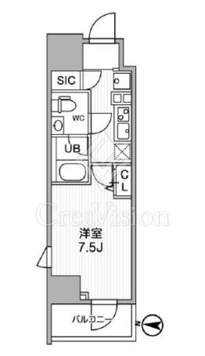 ALTERNA亀戸 (オルタナ亀戸)　805号室　間取り
