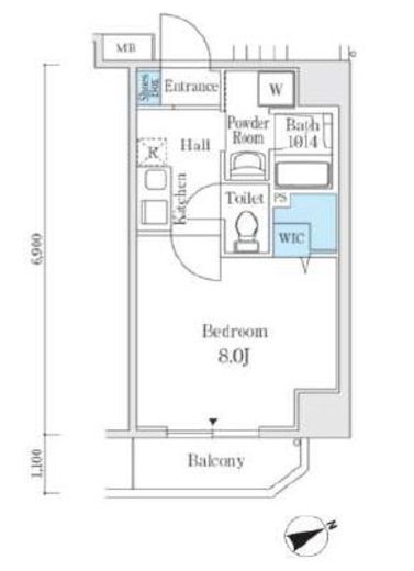 QUALITAS江東佐賀 (クオリタス江東佐賀)　703号室　間取り