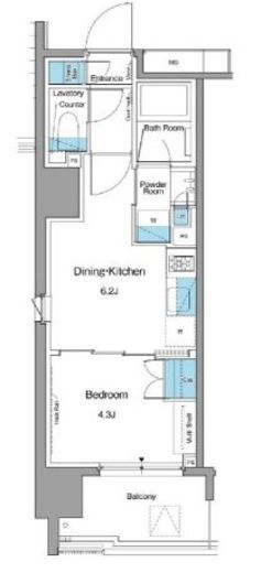 ルフォンプログレ蔵前ナチュール　403号室　間取り