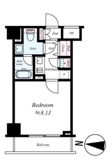 ミルーナヒルズ錦糸町　402号室　間取り