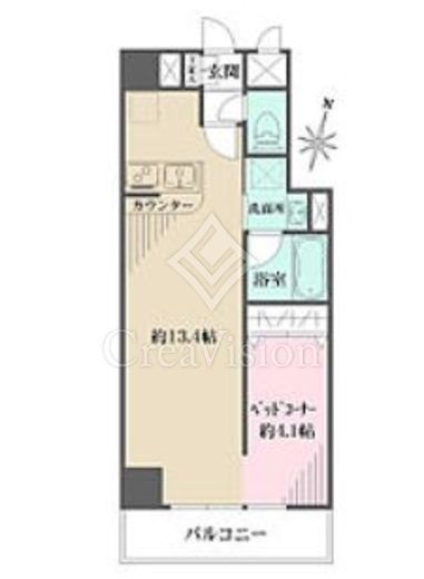 フレア・F　403号室　間取り