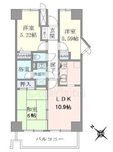 サンリヴァ隅田　305号室　間取り