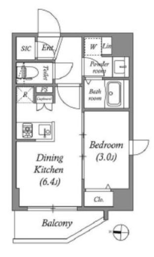 GRAN PASEO両国Ⅱ (グランパセオ両国Ⅱ)　204号室　間取り
