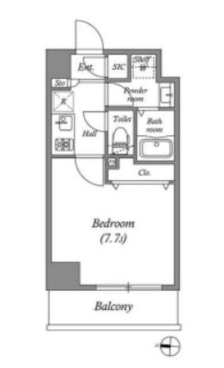 GRAN PASEO両国Ⅱ (グランパセオ両国Ⅱ)　403号室　間取り