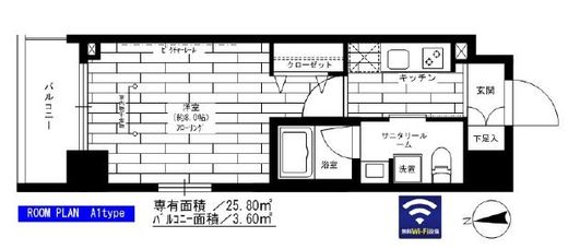 グランドコンシェルジュ吾妻橋　303号室　間取り