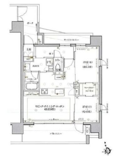 クリオ浅草セントラルマークス　1005号室　間取り