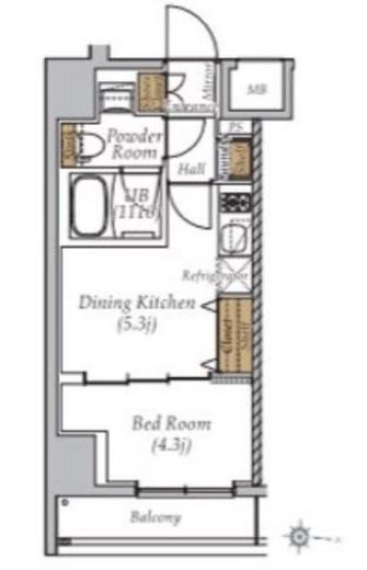 アルテシモ クレルトルテ　707号室　間取り