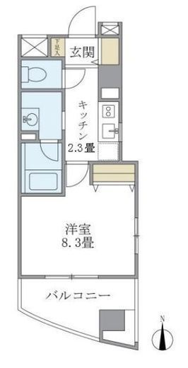 サンハイツ浅草　501号室　間取り