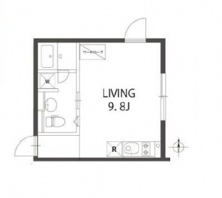 プリンセスライン四谷四丁目　E201号室　間取り