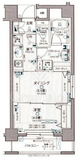 日神デュオステージ浅草橋　902号室　間取り