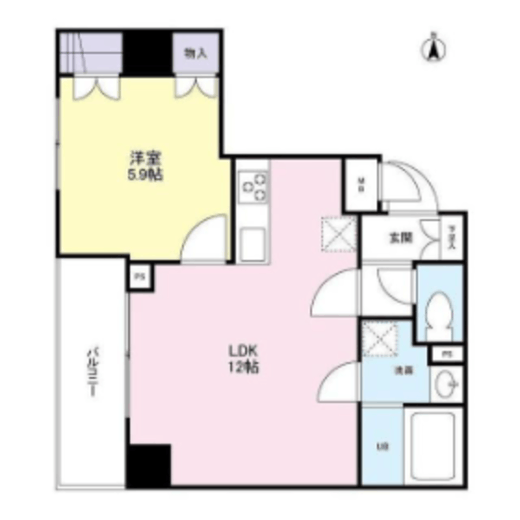 スカイタウン押上　401号室　間取り