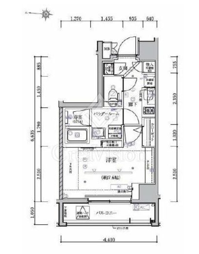 アルテシモソロ　702号室　間取り