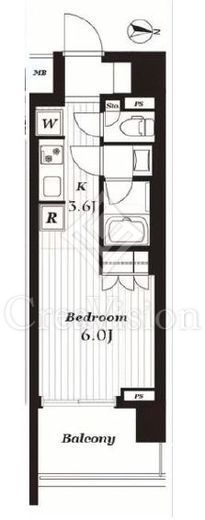 ライオンズ東京三ノ輪ミレス　1002号室　間取り
