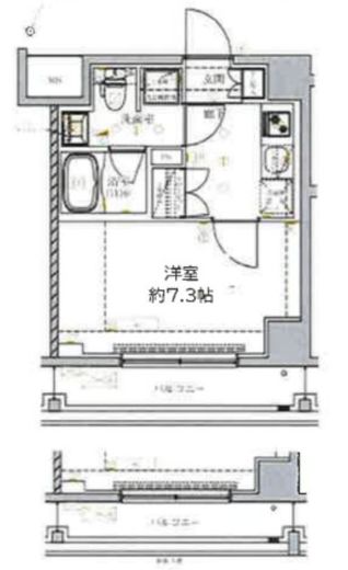 ベルシード門前仲町Ⅱ　302号室　間取り