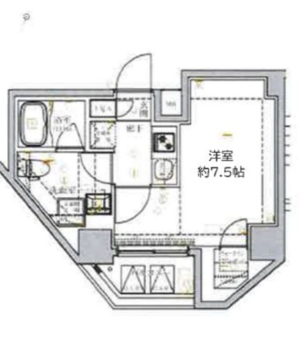 ベルシード門前仲町Ⅱ　606号室　間取り