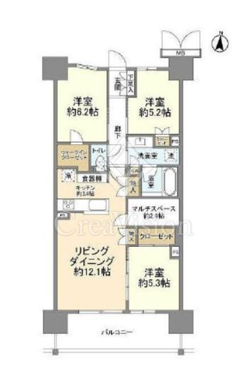 MJR深川住吉　1307号室　間取り