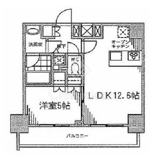 カスタリア門前仲町2　301号室　間取り