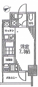 カスタリア門前仲町2　305号室　間取り