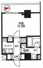 カスタリア門前仲町2　611号室　間取り