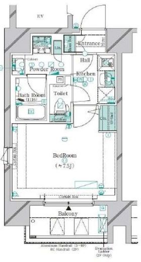 ガリシア東上野　701号室　間取り