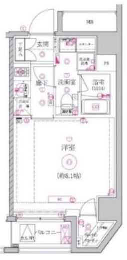 ベルシード森下Ⅱ　402号室　間取り