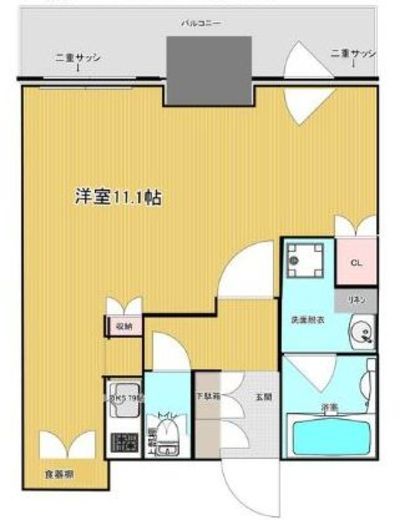 プラウドタワー小岩ファースト　813号室　間取り