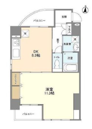 CASSIA錦糸町South Court (カッシア錦糸町サウスコート)　403号室　間取り