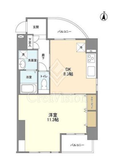 CASSIA錦糸町South Court (カッシア錦糸町サウスコート)　301号室　間取り
