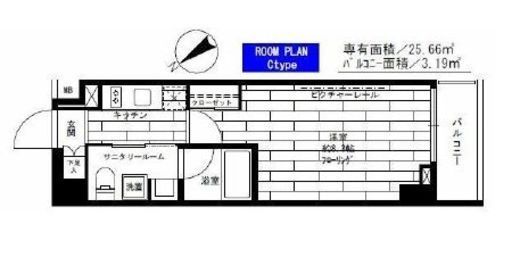 ステージグランデ茅場町　503号室　間取り