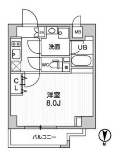 ALTERNA菊川Ⅱ (オルタナ菊川Ⅱ)　504号室　間取り