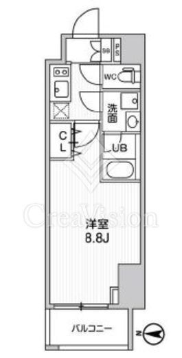 ALTERNA菊川Ⅱ (オルタナ菊川Ⅱ)　607号室　間取り