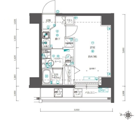 QUALITAS押上 (クオリタス押上)　303号室　間取り