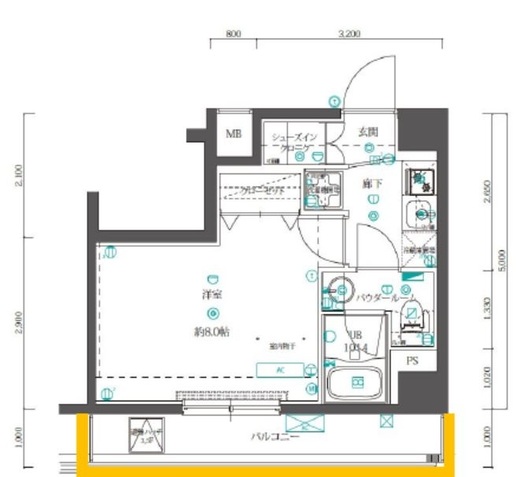 QUALITAS押上 (クオリタス押上)　602号室　間取り