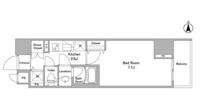 BPRレジデンス西早稲田　704号室　間取り
