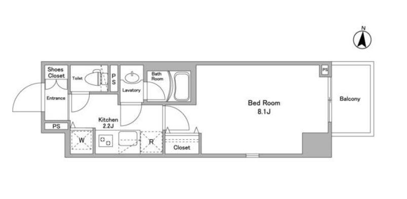 BPRレジデンス西早稲田　1406号室　間取り