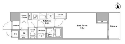 BPRレジデンス西早稲田　604号室　間取り