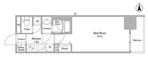 BPRレジデンス西早稲田　702号室　間取り