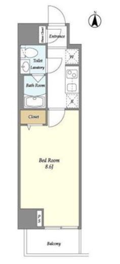 リテラス上野入谷　503号室　間取り