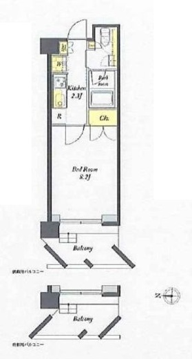 プライムメゾン浅草イースト　404号室　間取り