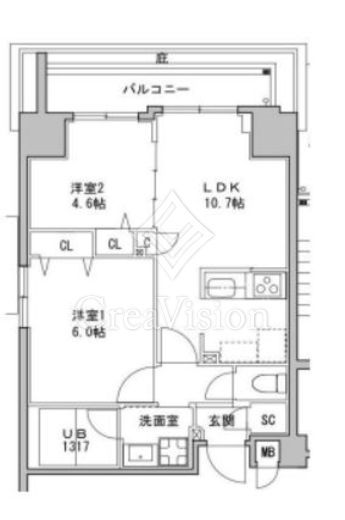 S-RESIDENCE押上Clair (エスレジデンス押上クレール)　1203号室　間取り