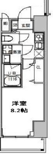 S-RESIDENCE押上Clair (エスレジデンス押上クレール)　403号室　間取り