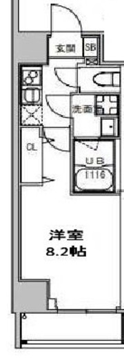 S-RESIDENCE押上Clair (エスレジデンス押上クレール)　801号室　間取り