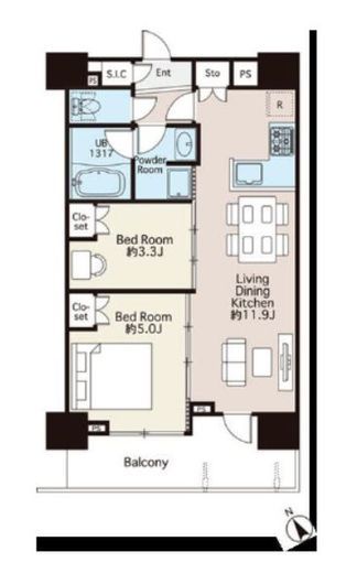 REFRAME 5 Asakusabashi　1101号室　間取り