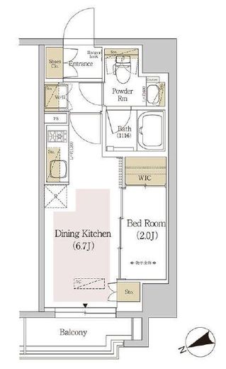アーバネックス両国　205号室　間取り