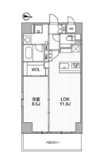 nido ASAKUSA　308号室　間取り