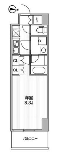 nido ASAKUSA　806号室　間取り