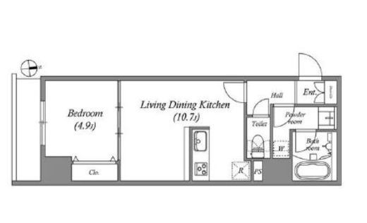 QUALITAS浅草橋 (クオリタス浅草橋)　1004号室　間取り