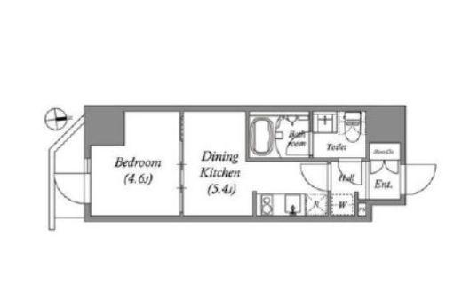 QUALITAS浅草橋 (クオリタス浅草橋)　202号室　間取り